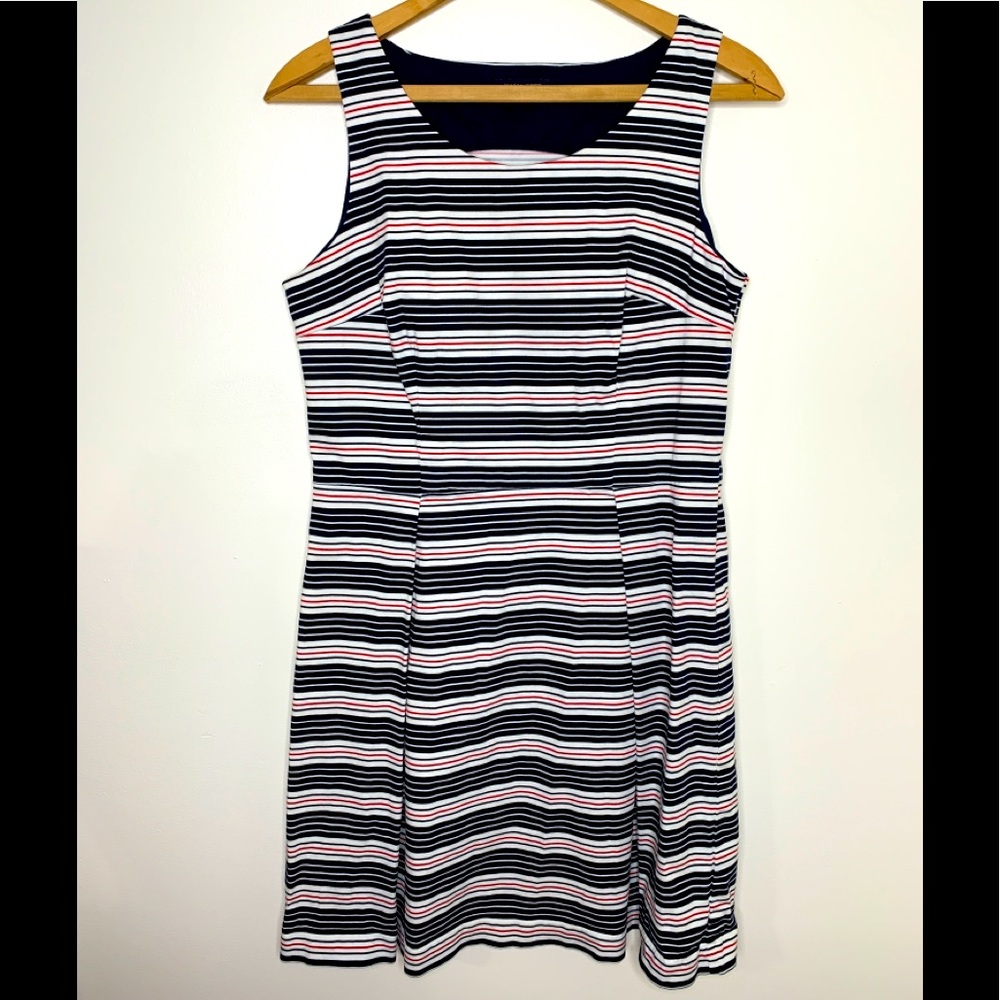 Tommy Hilfiger Short Stripe Dress Red White & Blue